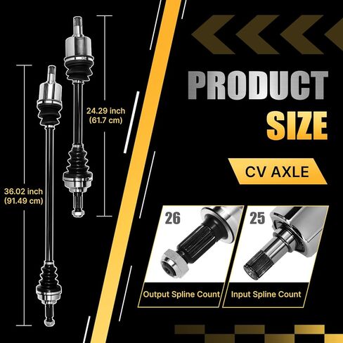 2PCS Front CV Axle Shaft Assembly Compatible with Honda Civic 1.8L L4 2006 2007 2008 2009 2010 2011, Driver and Passenger Side, ‎NCV36568, NCV36569 in Kuwait