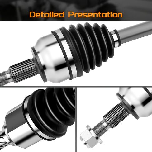 2PCS Front CV Axle Shaft Assembly Compatible with Ford Focus 2012-2018 S SE SEL Titanium L4 2.0L, Automatic Dual Clutch Transmission - Driver and Passenger Side, 66-2334, 66-2305 in Kuwait