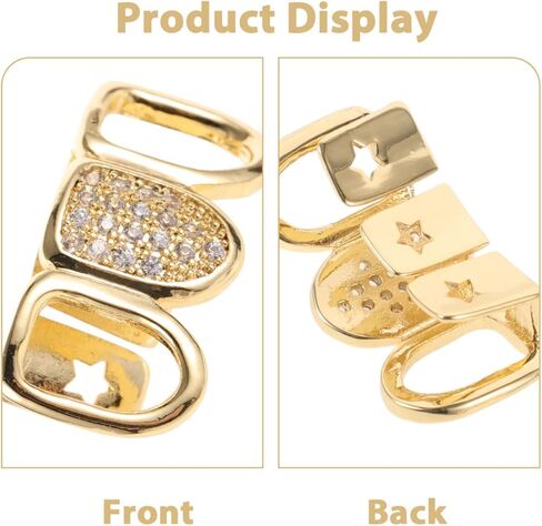 1Set Gold GrillzSet Open Face Hip Hop Teeth Jewelry Gold Plated Dental Caps for Top Bottom Removable Grills for Hip Hop Rapper Costume Accessory Cosplay Vampire Faux Halloween in Saudi Arabia