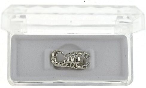 العقرب جريلز فضي اللون أعلى الأسنان العقرب غطاء مزدوج الأسنان بلينغ الهيب هوب الشواية in Kuwait