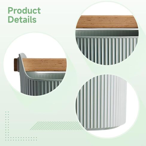 Grounds Box, Large Capacity Coffee Grounds Bucket, Nordic Green Garbage Storage, Beech Wood Knock Bar, Home & Cafe in Saudi Arabia