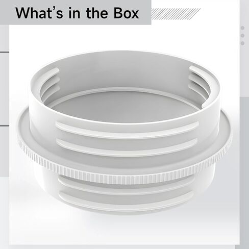 Ac Hose Connector, 5 In/5.9 In For Portable Ac Units, Dual Thread, White Plastic in Saudi Arabia