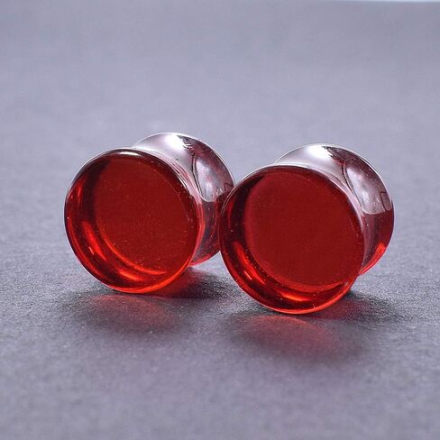12Pcs Colored Transparent Acrylic Ear Tunnel Piercings and Gauge Ear Stretching Kit Double Flared Plug 2g-1'' (1''(25mm)) in Saudi Arabia
