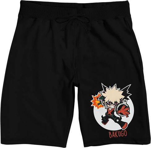 شورت بيجامة نوم أسود للرجال من Bioworld My Hero Academia Bakugo in Kuwait