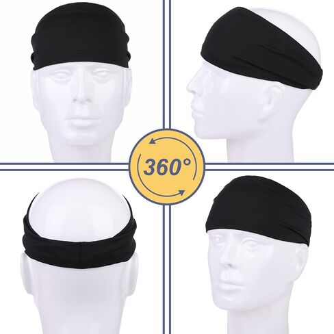 Sports Headbands for Men,Running Headband Moisture Wicking Workout Headband,Running,Fitness,Cycling,Basketball,Football,Quick-Drying Unisex Hairband in Kuwait