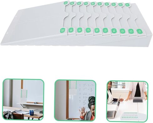 NOLITOY Retractable Attendance Cards Holder with Wall-Mounted Cards Slot Rack for Office Attendance Machines Lightweight Sturdy Design Easy Installation Space-Saving Organizer in Saudi Arabia