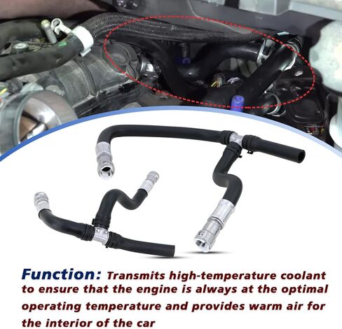 Engine Heater Hose Compatible With 2007-2017 GMC Acadia,2009-2017 Chevy Traverse,2007-2010 Saturn Outlook,2008-2017 Buick Enclave Replace#20765678 25862087 25862088 626-562 in Saudi Arabia