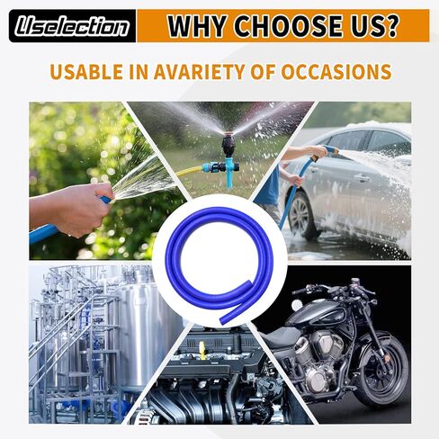 1/2"X5FT(ID:12MM) خرطوم سخان سيليكون خط فراغ المبرد الأزرق والأحمر، معزز لدرجة الحرارة العالية بسمك 4 مم (0.16 بوصة) (1/2" ID-5Ft(ID 12 مم)) in Kuwait