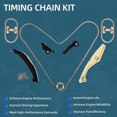 3.5 مجموعة سلسلة التوقيت مع مضخة مياه مضخة زيت لفورد F150 Edge Explorer Taurus Mustang Flex Police Interceptor Utility Sedan Lincoln MKT Navigator 3.5L 3.7L V6 2011-2019 BL3Z-6268-A 90738S M390HV in Kuwait