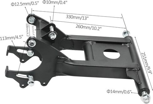 Heavy Duty Rear Swing Arm for GY6 125cc 150cc 200cc Go Kart ATV Quad UTV Trike | Iron Suspension Frame Kit, Rear Axle Bracket, Mounting Hardware Included in Saudi Arabia