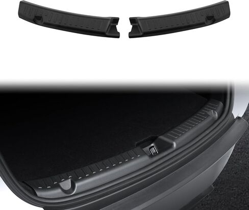 Rear Bumper Guard Protector for Tesla Model Y Juniper 2026 2025, Rear Trunk Bumper Door Sill Cover for Model Y Accessories TPE Black [No Adhesive] in Saudi Arabia