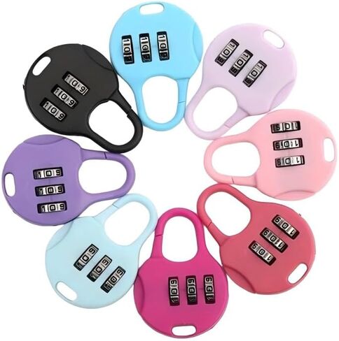 3 Digit Combinations Padlock The Safe Cipher Lock Resettable Code Lock, Color Locks 3 Pack (Random Color) in Saudi Arabia