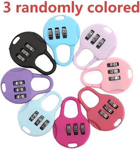 3 Digit Combinations Padlock The Safe Cipher Lock Resettable Code Lock, Color Locks 3 Pack (Random Color) in Saudi Arabia