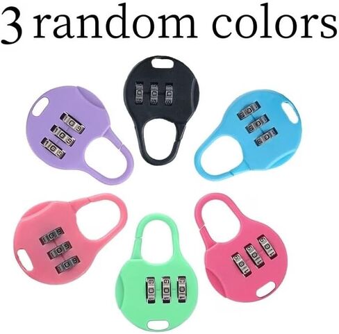 3 Digit Combinations Padlock The Safe Cipher Lock Resettable Code Lock, Color Locks 3 Pack (Random Color) in Saudi Arabia