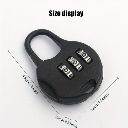 3 Digit Combinations Padlock The Safe Cipher Lock Resettable Code Lock, Color Locks 3 Pack (Random Color) in Saudi Arabia
