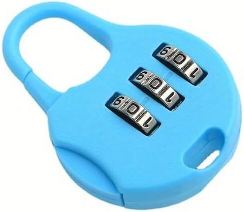 3 Digit Combinations Padlock The Safe Cipher Lock Resettable Code Lock, Color Locks 3 Pack (Random Color) in Saudi Arabia