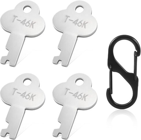 4-Pack T-46K Trunk Lock Keys Replacement for G1 G3 Series Vintage Trunk Locks Antique Steamer Trunks Also Fits 3815 3835 Series Locks Backup Keys for Old-Style Suitcases in Kuwait