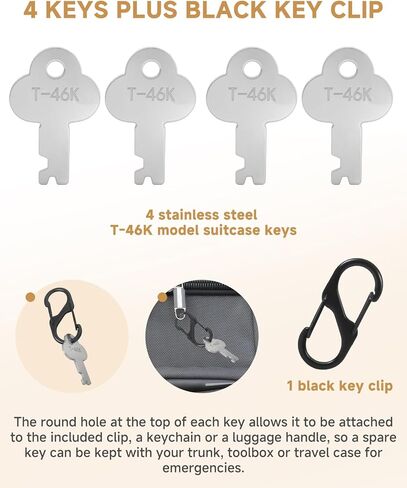 4-Pack T-46K Trunk Lock Keys Replacement for G1 G3 Series Vintage Trunk Locks Antique Steamer Trunks Also Fits 3815 3835 Series Locks Backup Keys for Old-Style Suitcases in Kuwait