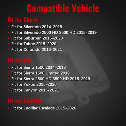 23337305 Trailer Brake Control Module Fit for Chevy Silverado Tahoe Suburban Colorado, for GMC Yukon Sierra Canyon, for Cadillac Escalade 2014-2020, Replace 23114650, 23104453 in Saudi Arabia