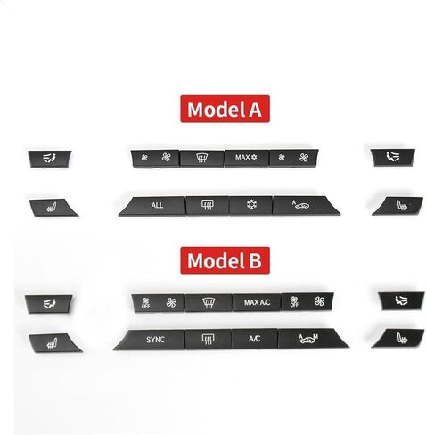 غطاء أزرار أسود للوحة التحكم في تكييف الهواء مناسب لسيارات BMW 5 6 7 Series F10 F18 F06 F12 F01 F02 520 523 (الطراز B) in Kuwait