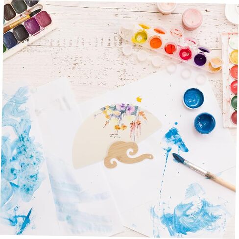 jojofuny DIY Hand Painted Lacquer Fan Kit Charming Graffiti Paper Fans for Weddings Parties Crafts Portable Handheld Design for Creative Fun Unique in Saudi Arabia