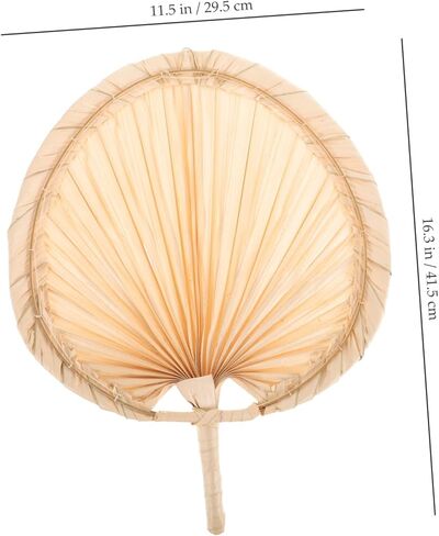 Luxshiny Vintage Handmade Cooling Hand Fan Woven Palm Leaf Decoration for Weddings Festivals and Summer Events Lightweight Portable Fan Handle for Adults and Boys and Girls in Saudi Arabia