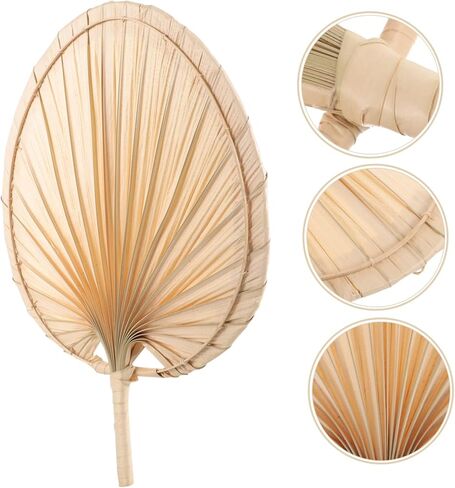 Luxshiny Vintage Handmade Cooling Hand Fan Woven Palm Leaf Decoration for Weddings Festivals and Summer Events Lightweight Portable Fan Handle for Adults and Boys and Girls in Saudi Arabia
