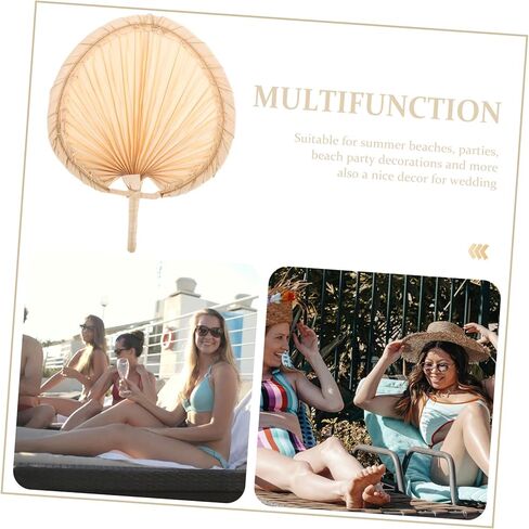 Luxshiny Vintage Handmade Cooling Hand Fan Woven Palm Leaf Decoration for Weddings Festivals and Summer Events Lightweight Portable Fan Handle for Adults and Boys and Girls in Saudi Arabia
