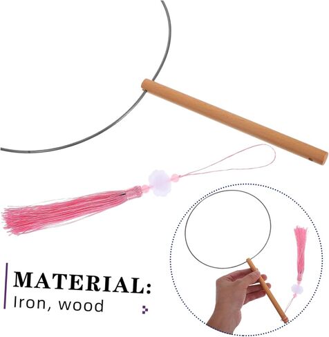 TEHAUX 6 قطع DIY إطار مروحة دائري على الطراز الصيني إطار حديد مصنوع يدويًا مواد أضلاع المروحة لصناعة الحرف اليدوية in Saudi Arabia