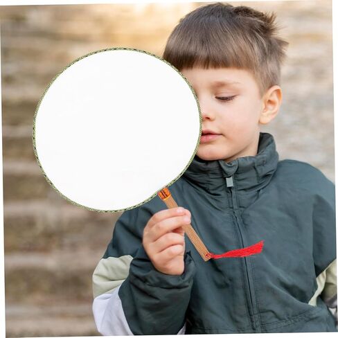 Housoutil 4pcs DIY Blank Hand Fans Paintable Handheld Fans with Handles for Boy Summer Crafts and Activities Creative Art Project for Family Bonding and Fun in Saudi Arabia