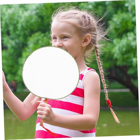 Housoutil 4pcs DIY Blank Hand Fans Paintable Handheld Fans with Handles for Boy Summer Crafts and Activities Creative Art Project for Family Bonding and Fun in Saudi Arabia