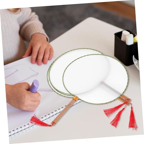 Housoutil 4pcs DIY Blank Hand Fans Paintable Handheld Fans with Handles for Boy Summer Crafts and Activities Creative Art Project for Family Bonding and Fun in Saudi Arabia