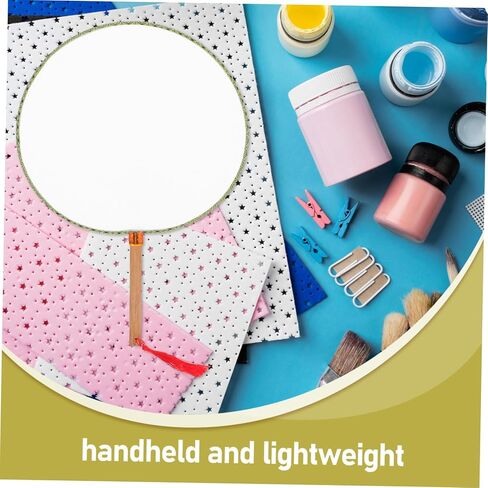 Housoutil 4pcs DIY Blank Hand Fans Paintable Handheld Fans with Handles for Boy Summer Crafts and Activities Creative Art Project for Family Bonding and Fun in Saudi Arabia