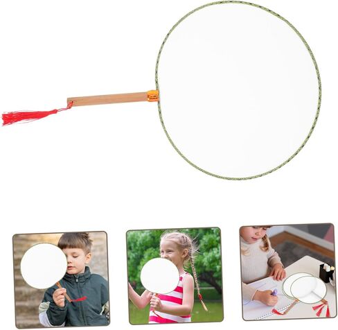 Housoutil 4pcs DIY Blank Hand Fans Paintable Handheld Fans with Handles for Boy Summer Crafts and Activities Creative Art Project for Family Bonding and Fun in Saudi Arabia