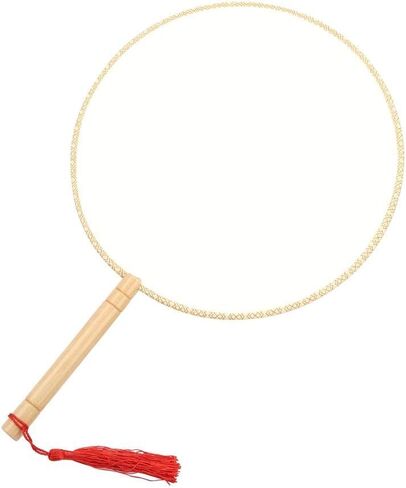 Chinese Round Fan Blank Fan Embroidery Hand Fan Translucent Ancient Silk Fan Wooden Fan Painting for Wedding Home Decor Chinese Hand Fan DIY Paddle Fan Ancient Style Dance Fan in Saudi Arabia