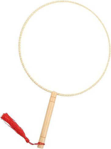 Chinese Round Fan Blank Fan Embroidery Hand Fan Translucent Ancient Silk Fan Wooden Fan Painting for Wedding Home Decor Chinese Hand Fan DIY Paddle Fan Ancient Style Dance Fan in Saudi Arabia