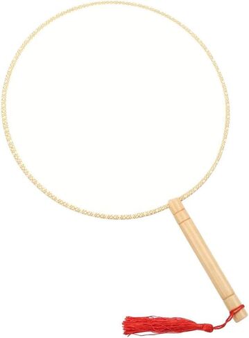 Chinese Round Fan Blank Fan Embroidery Hand Fan Translucent Ancient Silk Fan Wooden Fan Painting for Wedding Home Decor Chinese Hand Fan DIY Paddle Fan Ancient Style Dance Fan in Saudi Arabia