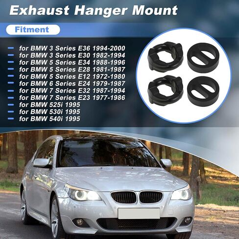 4 Pcs Front Rear Exhaust Pipe Mount Hanger for BMW 3 5 6 7 Series Muffler Exhaust Hanger Rubber Mount for BMW E36 E30 E34 E28 Muffler Tail Pipe Holder 18211177708/18211712838 in Saudi Arabia