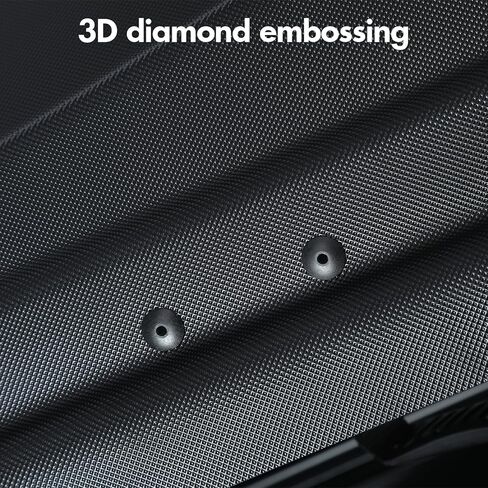 62 Inch Diamond Black Rooftop Cargo Box Carrier, Large 14 Cubic Feet 130 lbs Capacity Car Top Mount Travel Luggage Storage, Dual Side Opening, Heavy Duty Waterproof Rooftop Storage Box, Security Keys in Saudi Arabia