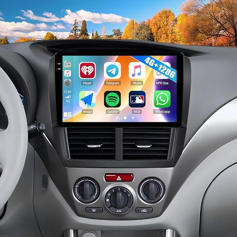CAMECHO Android Car Stereo for Subaru Forester 2008 2009 2010 2011 2012 Wireless Apple Carplay Android Auto Car Stereo 9'' Touch Screen Bluetooth Car Radio with GPS Navigation WiFi Backup Camera Mic in Saudi Arabia