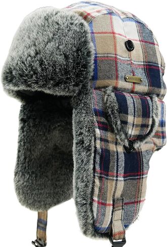 قبعة الصياد الشتوية للجنسين مقاومة للبرودة، قبعة دافئة مع غطاء للأذن للصيد والتزلج والأنشطة الخارجية in Kuwait