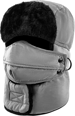 قبعة Trooper Trapper، قبعة تزلج شتوية مع غطاء أذن شتوي وقناع مقاوم للرياح للتزلج in Kuwait