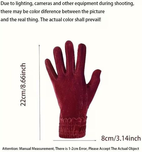 Elegant Velvet Short Thick Warm Etiquette Gloves, Party Banquet Performance Decorative Gloves, Black in Saudi Arabia