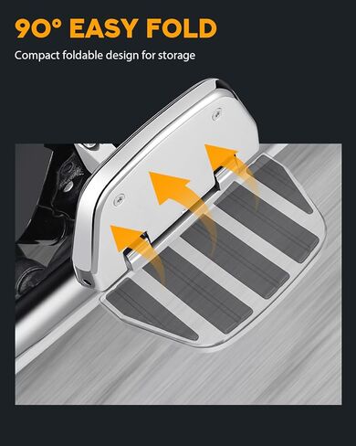 PBYMT Motorcycle Passenger Footboard Floorboard with Mount Bracket Kit Fit for Harley Davidson Touring Road King Street Glide Road Glide Electra Glide Ultra Classic 1993-Later Chrome in Saudi Arabia