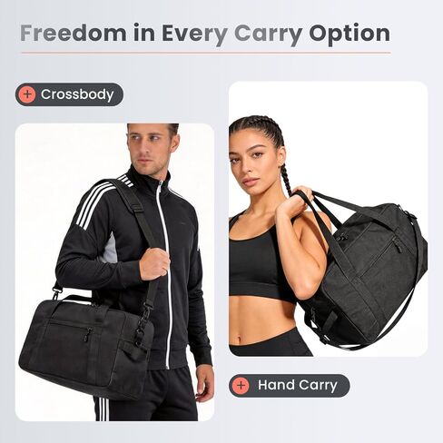 14 inch Small Gym Bag for Women & Men- Mini Duffel Bag Lightweight Carry On Bag Sports Bag for Travel,Sport,Workout-Black in Kuwait