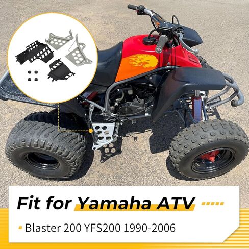M MATI Left and Right Heel Guards Footrest & Nerf Bars for Yamaha B-Laster 200 YFS200 1990-2006 3JM-27445-00-00 3JM-27446-00-00 in Saudi Arabia