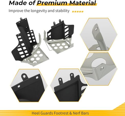 M MATI Left and Right Heel Guards Footrest & Nerf Bars for Yamaha B-Laster 200 YFS200 1990-2006 3JM-27445-00-00 3JM-27446-00-00 in Saudi Arabia
