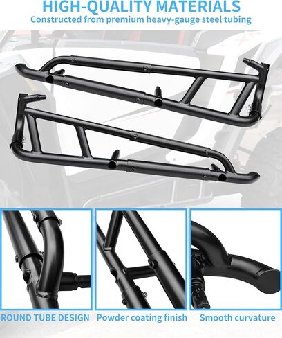 قضبان KEWISAUTO Rock Sliders Nerf لملحقات Polaris RZR XP 1000 2024-2026؛ واقي حماية المصد الجانبي المطلي بمسحوق أسود، خطوات جانبية، كيكرز شجرة منخفضة المستوى لـ RZR XP 1000 بمقعدين in Kuwait