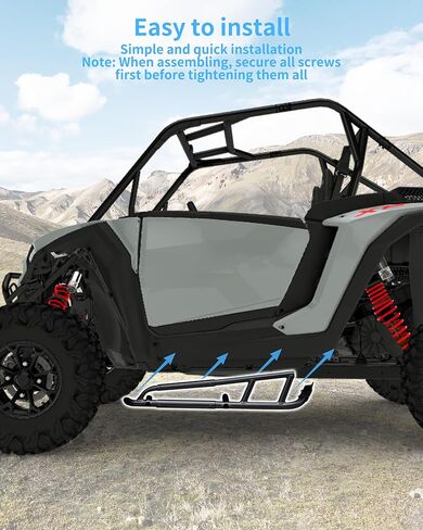 قضبان KEWISAUTO Rock Sliders Nerf لملحقات Polaris RZR XP 1000 2024-2026؛ واقي حماية المصد الجانبي المطلي بمسحوق أسود، خطوات جانبية، كيكرز شجرة منخفضة المستوى لـ RZR XP 1000 بمقعدين in Kuwait