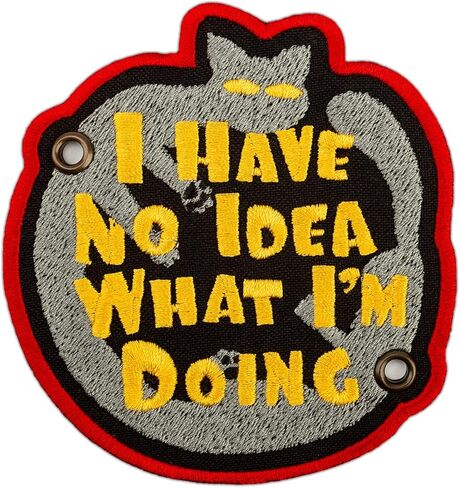 EMBROVERSE Cat Roller Skate Patch - I Have No Idea What I'm Doing - Embroidered Shoe Lace Accessory - Size: 3.5 x 3.7 inches in Saudi Arabia